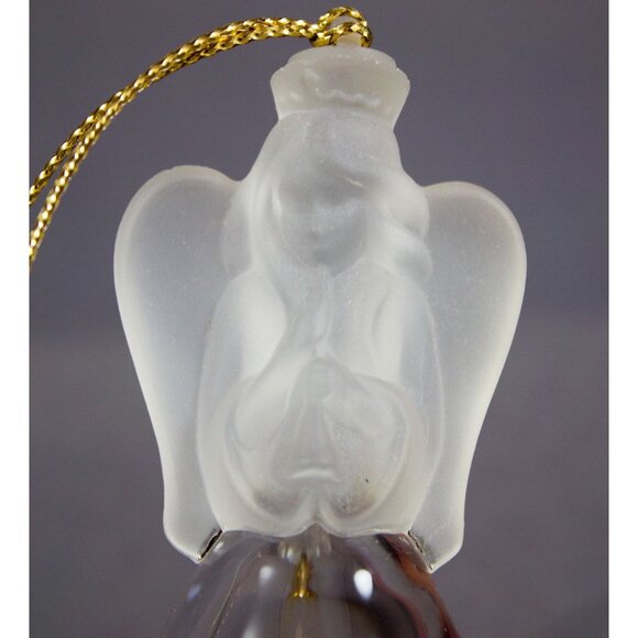 Lenox Crystal Frosted Angel Bell Ornament with Original Box 1989 - Picture 6 of 10